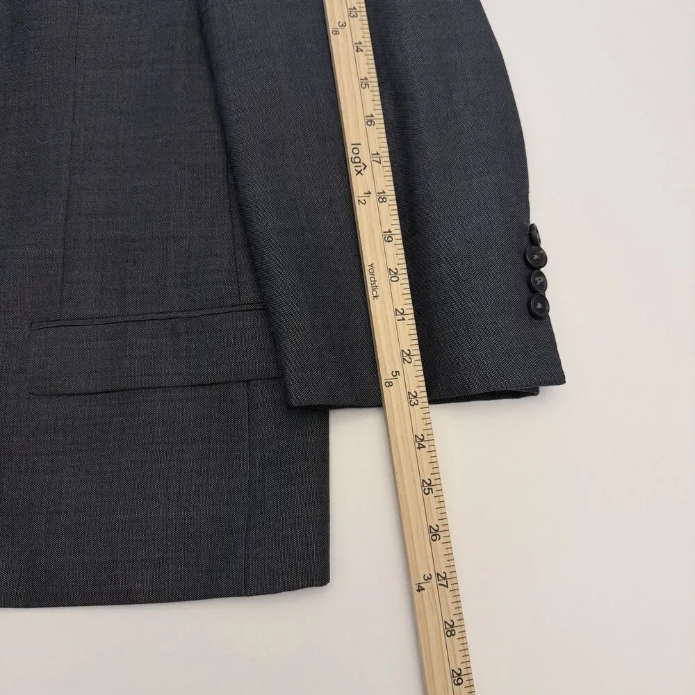 Lauren Ralph Lauren Mens 2 Piece Gray Suit 48L 40x28 Wool Blend Pleated Pants